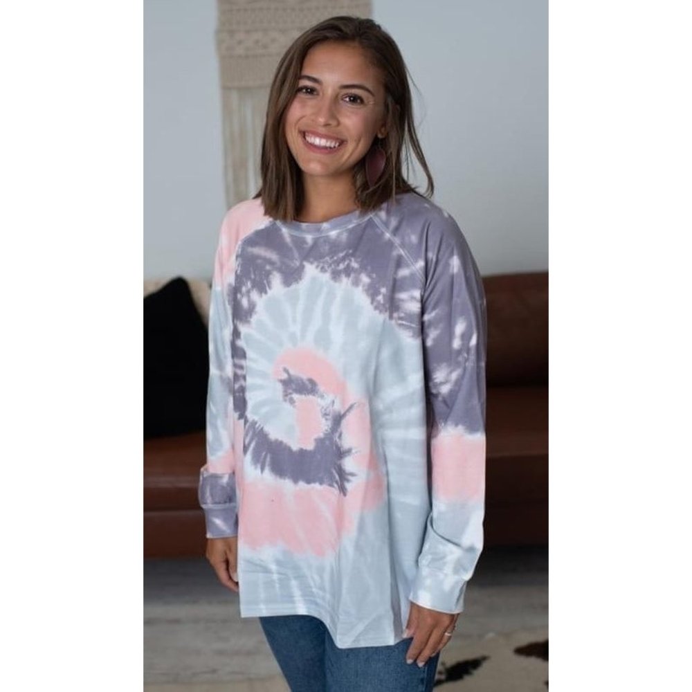 Shirley & Stone Tie Dye Tunic, Grey
